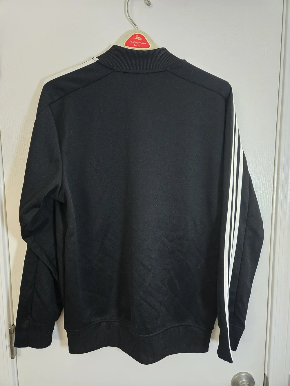 Adidas Men’s Squad ID Track Sport ID Bomber Jacket Black 3-Stripe Fits Large